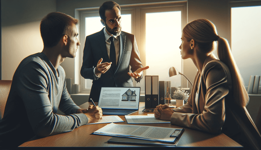 property settlement meeting between the lawyer and the couple (1)